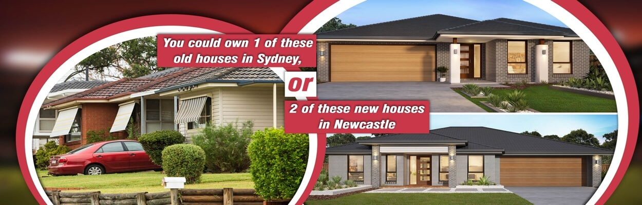 Property Investment Newcastle Banner - 2 New Houses 1250x400